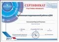 Сертификат участника вебинара "Организация коррекционной работы в ДОО.